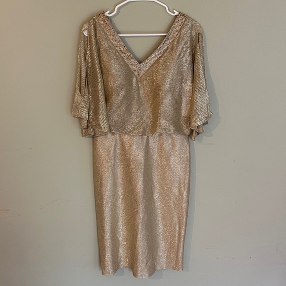 Dresses & Skirts - Elegant Gold Women's Dress - European imported